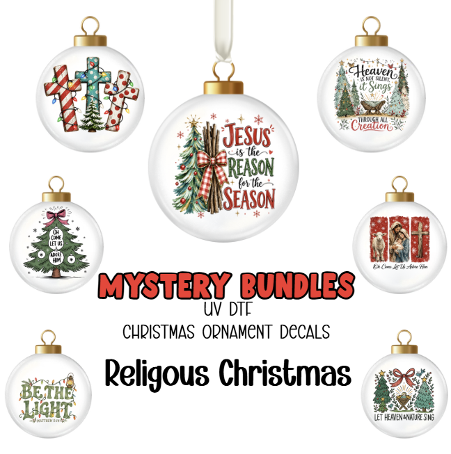 Mystery Ornament Decal Bundles - Religious Christmas