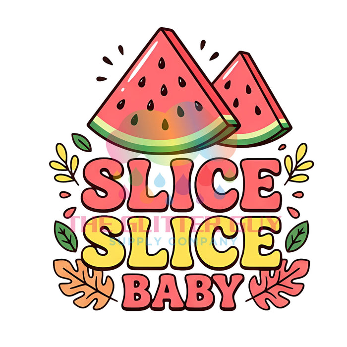 Printed Decal - Slice Slice Baby