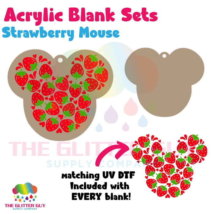 Acrylic Blank & Keychain Kit - Strawberry Mouse