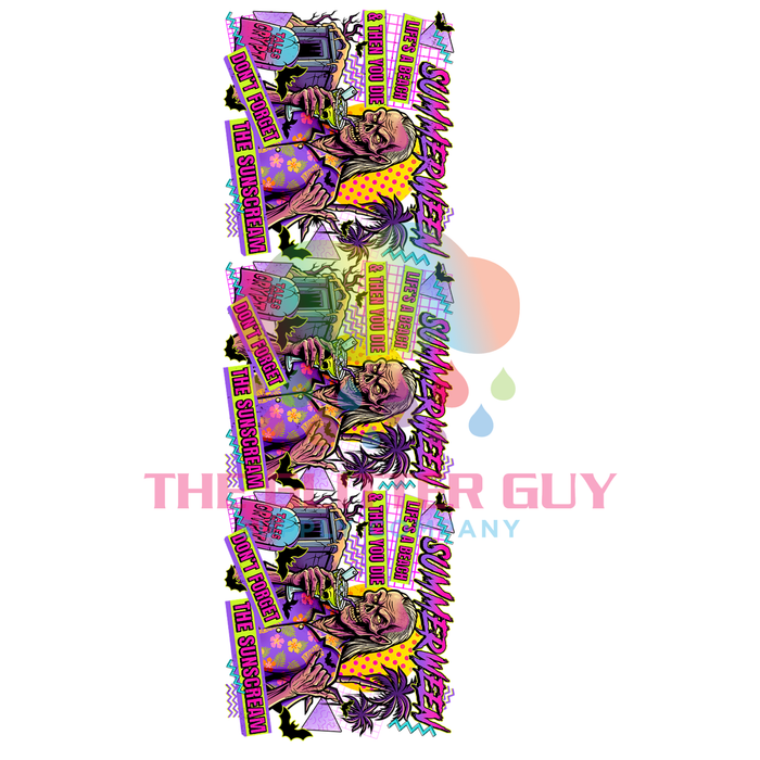 Original Summerween Pen Wrap -  Ink Transfers (UVDTF)