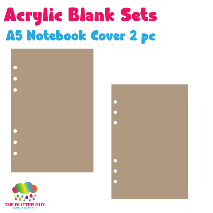 Acrylic Blank - A5 Notebook Cover 2 Pieces