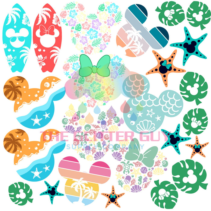 Premade Gang Sheet - Tropical Mice