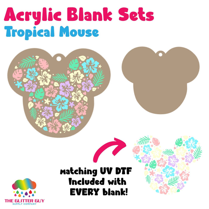 Acrylic Blank & Keychain Kit - Tropical Mouse