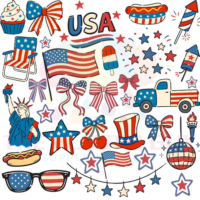 Premade Gang Sheet - USA Clip Art