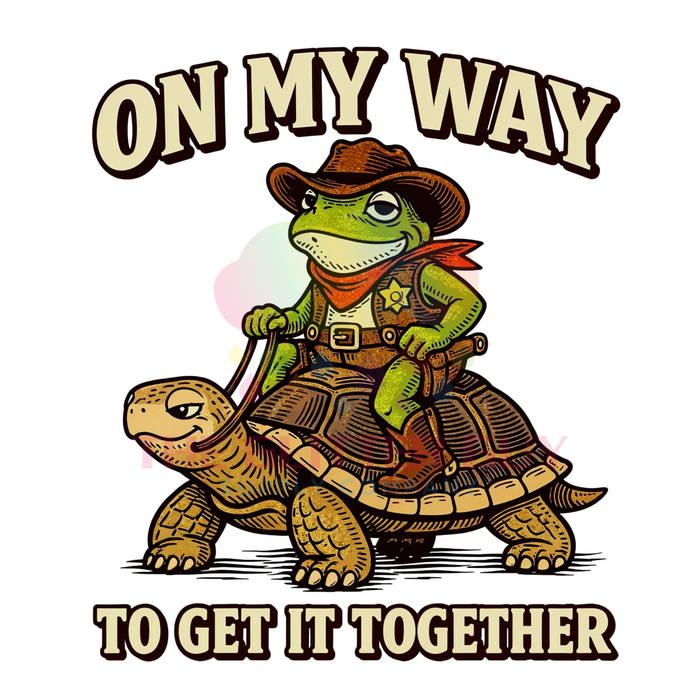 Printed Decal - On My Way  Frog