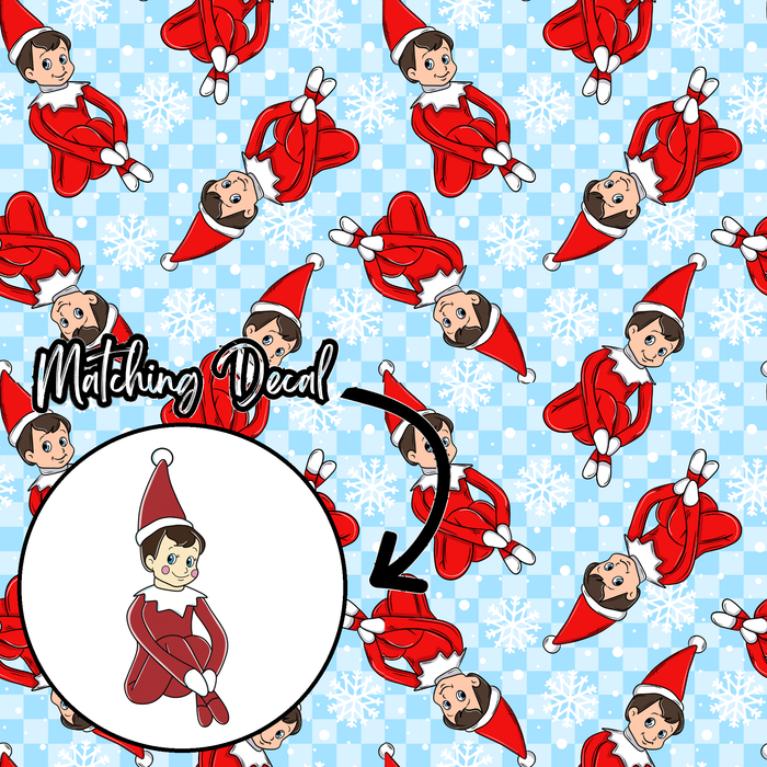 Printed Vinyl - Watching Elf Blue 284