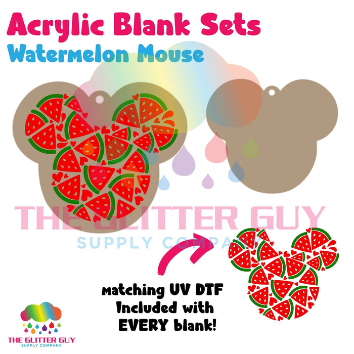 Acrylic Blank & Keychain Kit - Watermelon Mouse