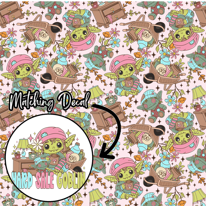 Printed Vinyl - Yard Sale Goblin Pink 291