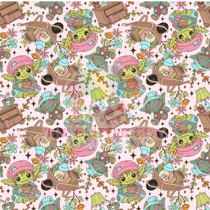 Printed Vinyl - Yard Sale Goblin Pink 291