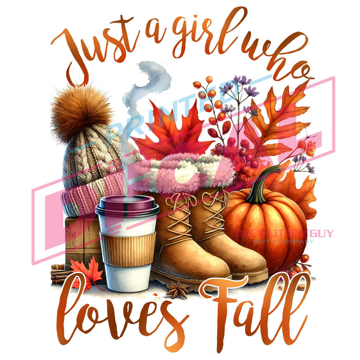 Printed Decal - Just A Fall Girl