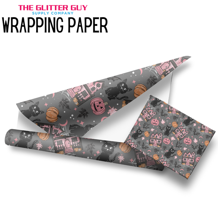 Wrapping Paper - Pink Haunted House