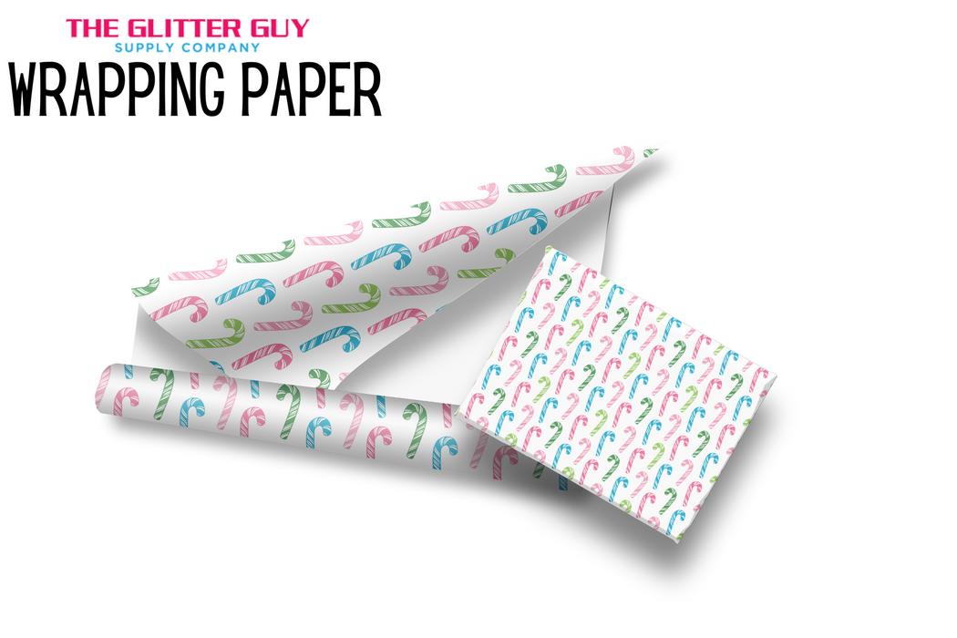 Wrapping Paper - Neon Candy Cane