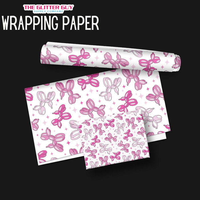 Wrapping Paper - Pink Balloon Dogs