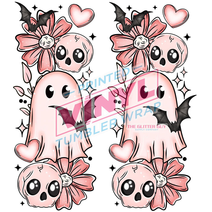 Printed Decal - Valentines Day Ghost Accents