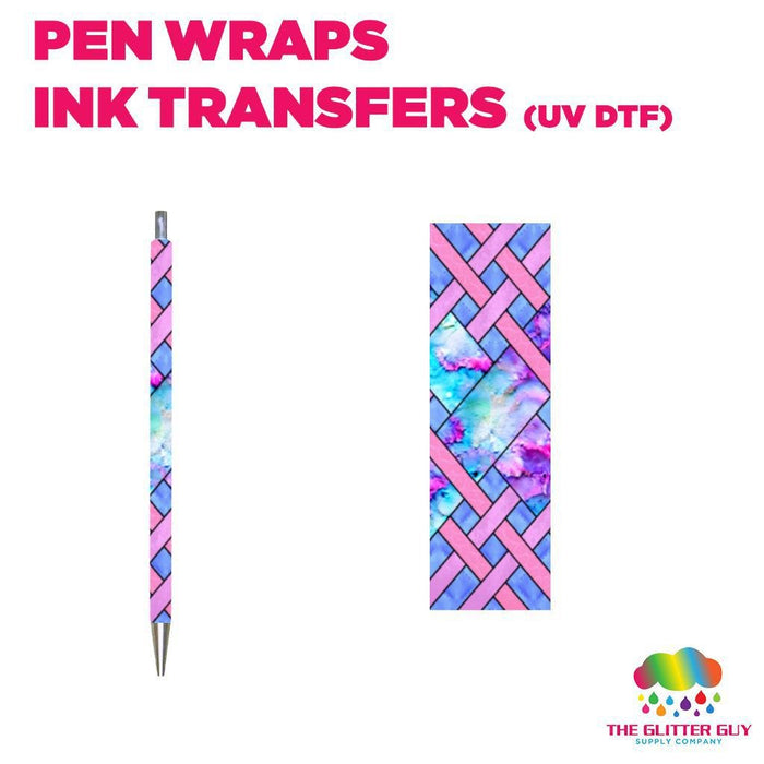 Basket Weave |Pen Wrap - Ink Transfers (UVDTF) | UVDTF from The Glitter Guy