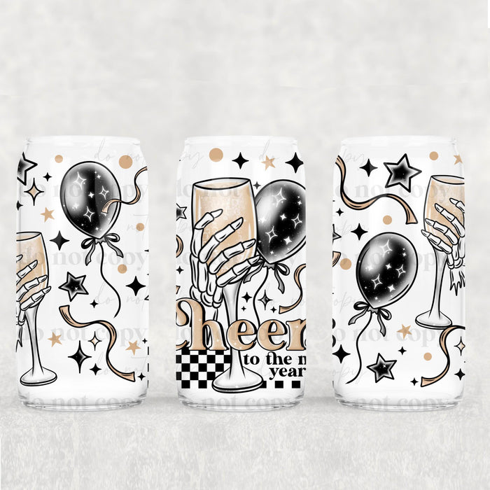 Libbey Can Wrap 16oz -  Ink Transfers | Cheers to New Year