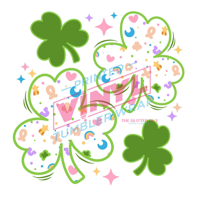 Printed Decal -  Marshmallow Clovers