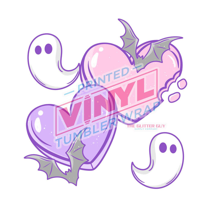 Printed Decal - Spooky Hearts