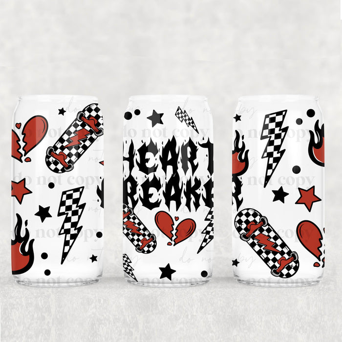 Libbey Can Wrap 16oz -  Ink Transfers | Heart Breaker