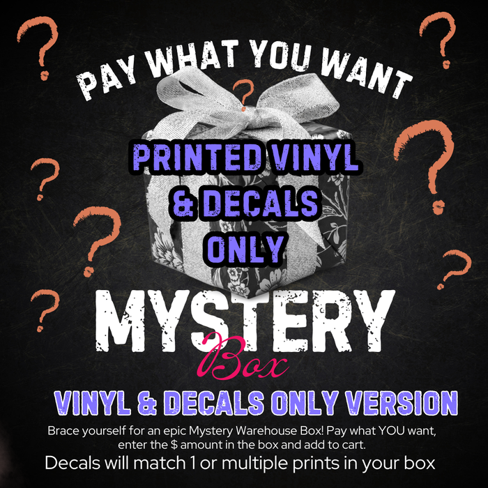 Warehouse Mystery Boxes PRINTED VINYL VERSION  - ONLY ITEM IN CART PLEASE - PURCHASE SEPARATE