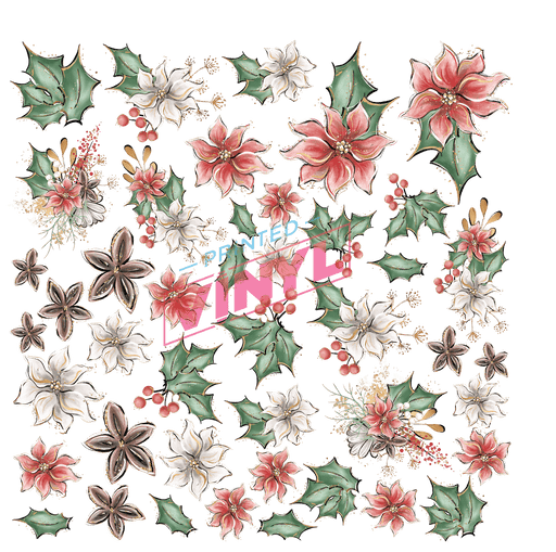 Christmas Flowers - Premade Gang Sheet | Gang Sheet from The Glitter Guy