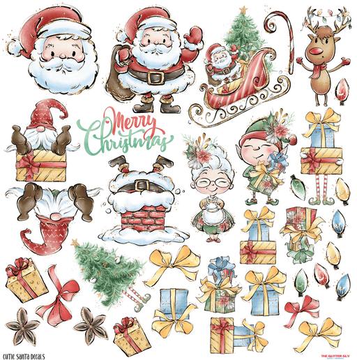 Cutie Santa - Premade Gang Sheet | Gang Sheet from The Glitter Guy