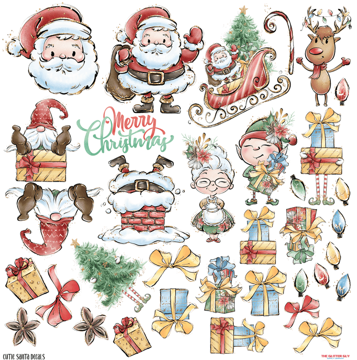 Cutie Santa - Premade Gang Sheet | Gang Sheet from The Glitter Guy