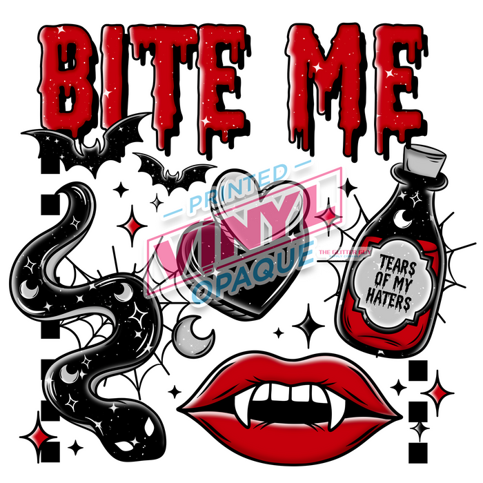 Printed Decal - Bite Me Vamp