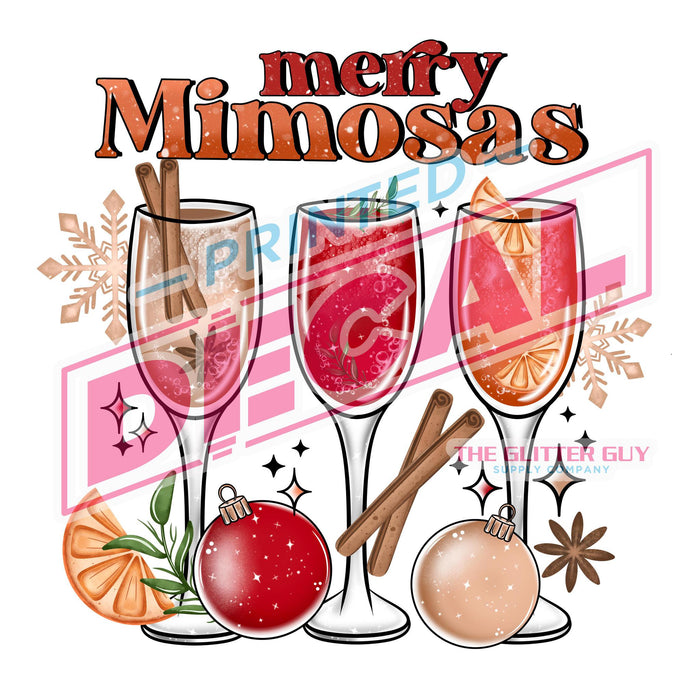 Printed Decal - Merry Mimosas