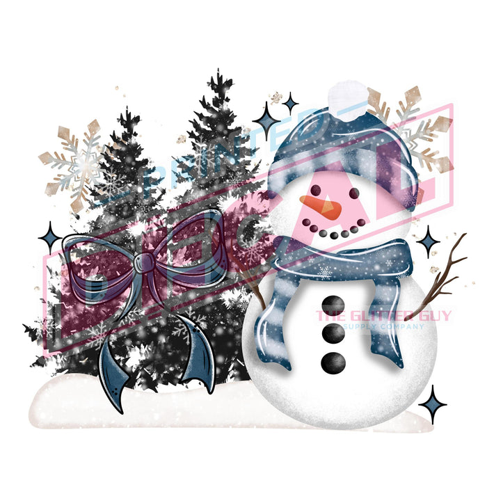 Printed Decal - Happy Snowmen