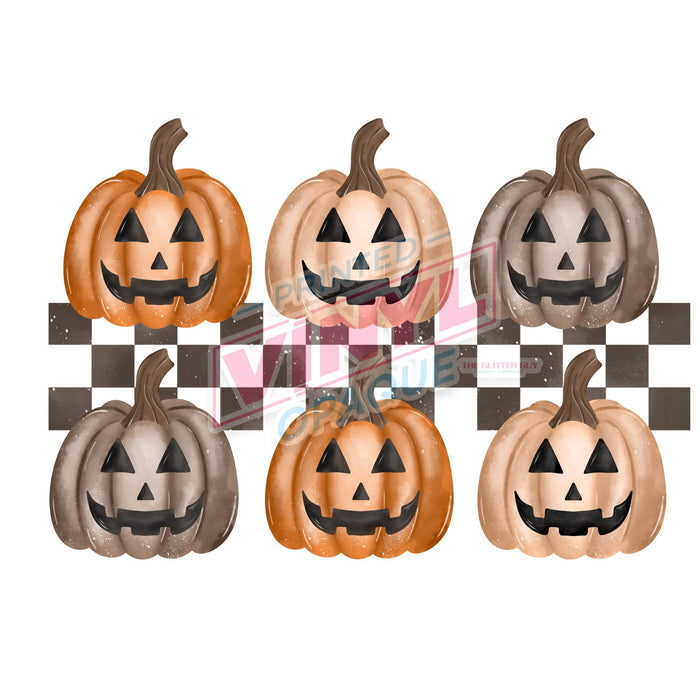 Printed Decal - Pumpkin Grid