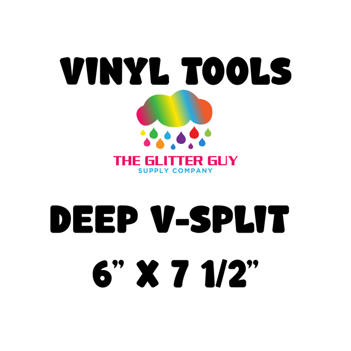 Deep V - Split Vinyl Cutting Template (Choose Size) | from The Glitter Guy
