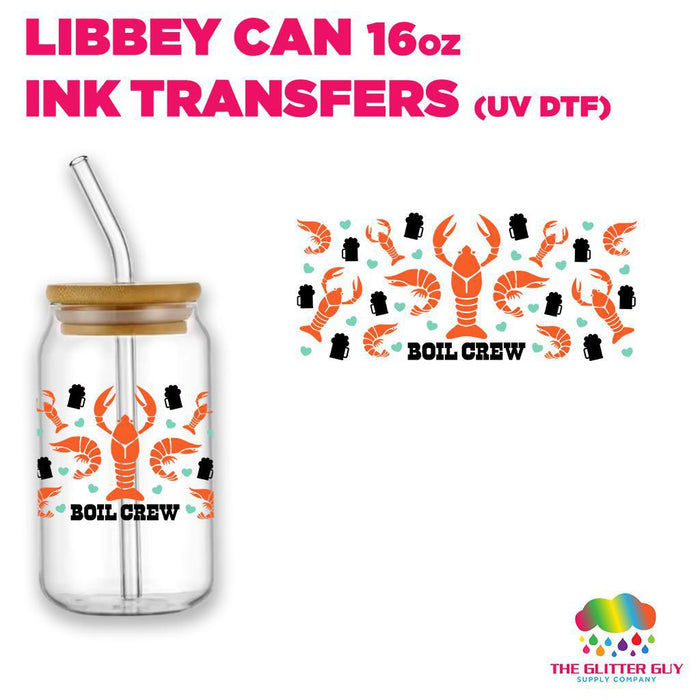 Libbey Can Wrap 16oz - Ink Transfers | Boil Crew