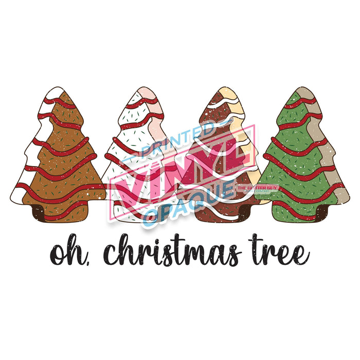 Printed Decal - Oh Christmas Tree Quad