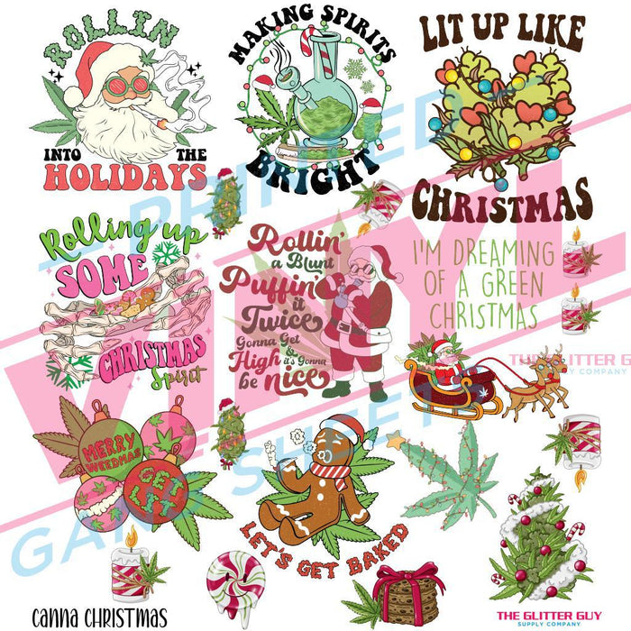 Canna Christmas | Premade Gang Sheet