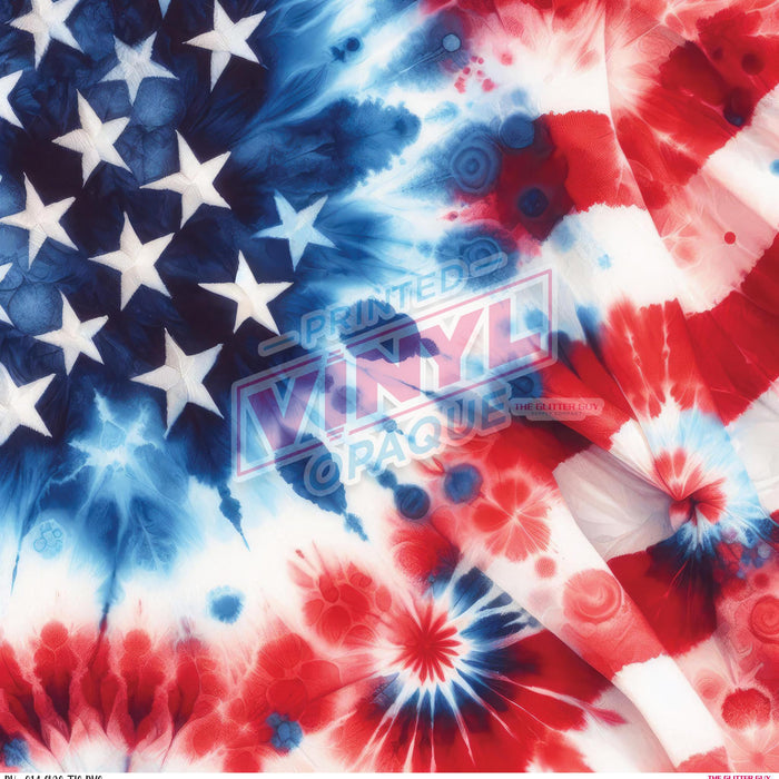 Printed Vinyl - Flag Tie Dye