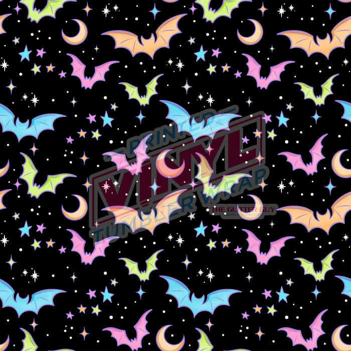 Printed Vinyl - Rainbow Bats