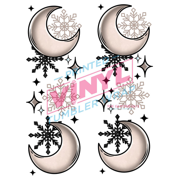 Printed Decal - Winter Bats Accents