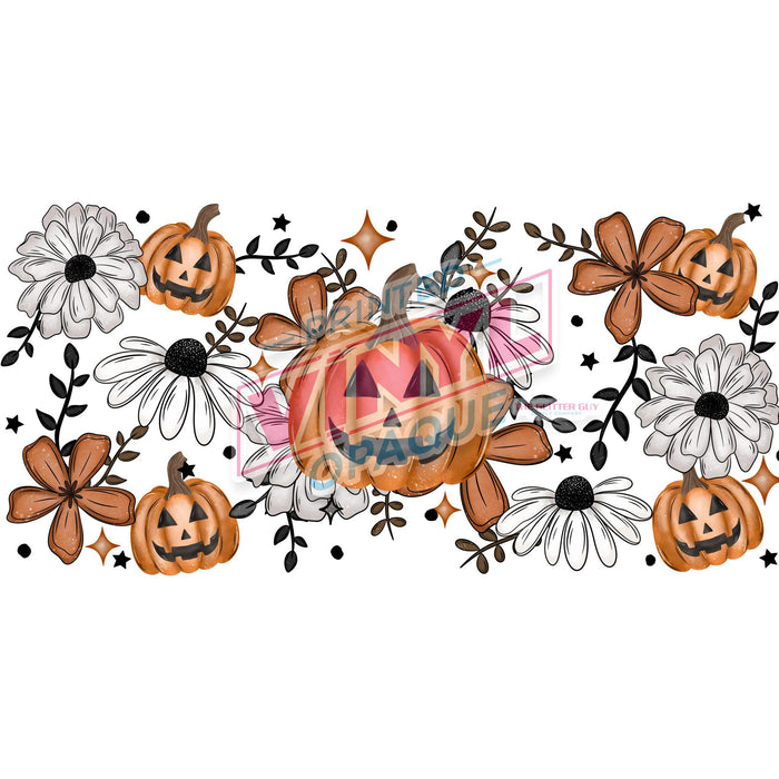 Libbey Can Wrap 16oz -  Ink Transfers | Halloween Pumpkins