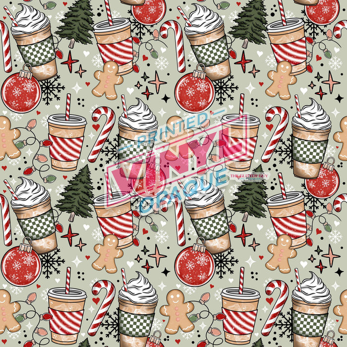 Printed Vinyl - Christmas Coffee