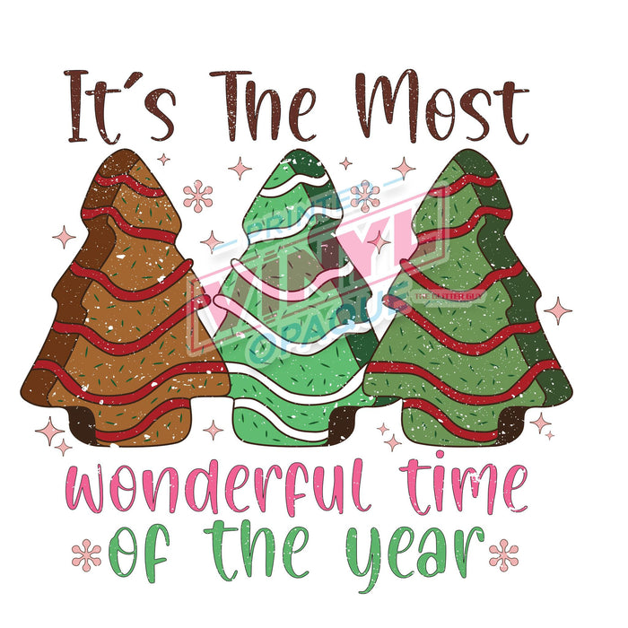 Printed Decal - Most Wonderful Time Cakes