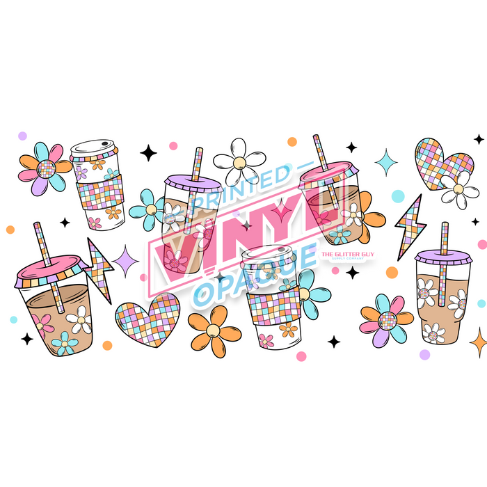 Libbey Can Wrap 16oz -  Ink Transfers | Retro Iced Coffee