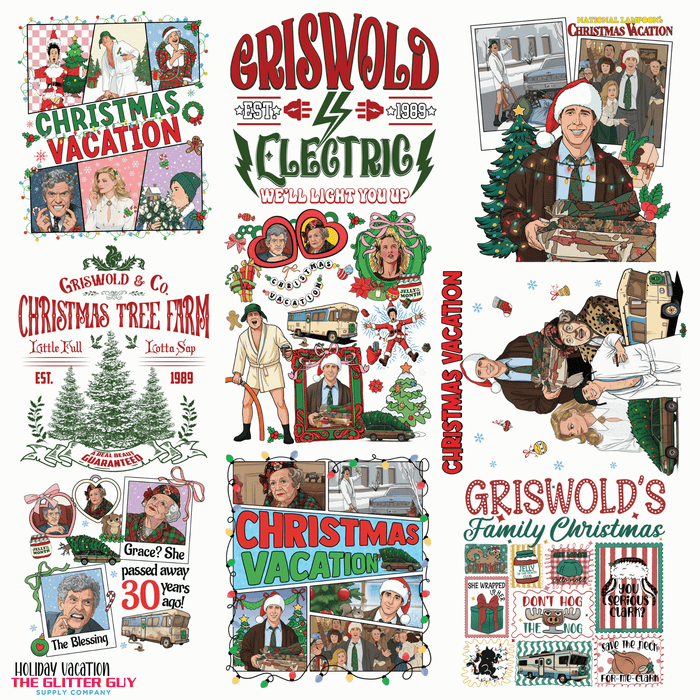 Holiday Vacation - Premade Gang Sheet | Gang Sheet from The Glitter Guy