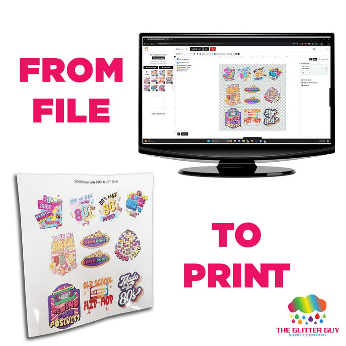 Ink Transfer (UV DTF) Gang Sheet - Auto Builder | Gang Sheet from The Glitter Guy