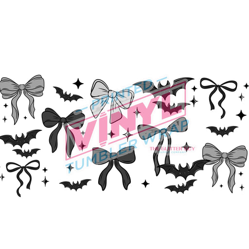 Libbey Can Wrap 16oz - Ink Transfers | Bats & Bows | from The Glitter Guy