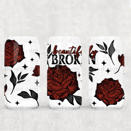 Libbey Can Wrap 16oz - Ink Transfers | Beautifully Broken | from The Glitter Guy