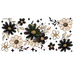 Libbey Can Wrap 16oz - Ink Transfers | Black Tan Florals | from The Glitter Guy