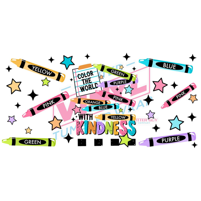 Libbey Can Wrap 16oz - Ink Transfers | Color With Kindness | from The Glitter Guy
