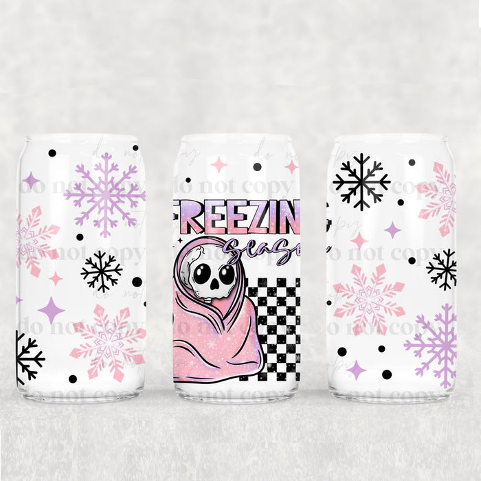 Libbey Can Wrap 16oz - Ink Transfers | Freezin Season | UVDTF from The Glitter Guy