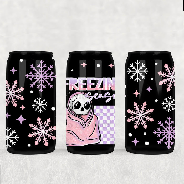 Libbey Can Wrap 16oz - Ink Transfers | Freezin Season White | UVDTF from The Glitter Guy